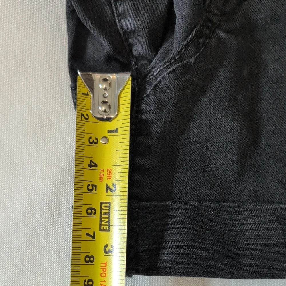 Sneak Peek Dark Jean Shorts with Ripped Accents - Picture 8 of 10
